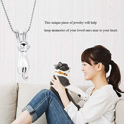 Imrsanl Pet Cremation Jewelry for Ashes Cat Urn Necklace - color: Customize