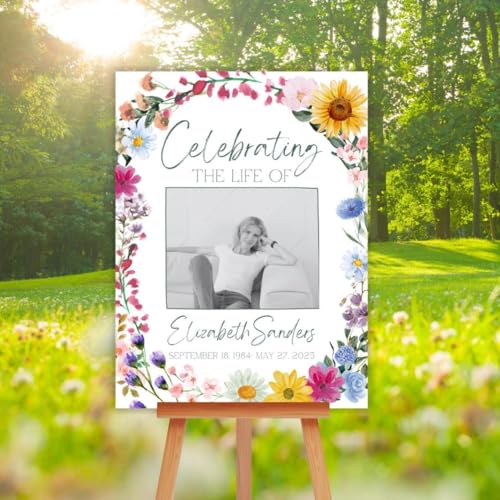 Wildflower Funeral Welcome Sign Celebration of Life Photo - color: Version #16