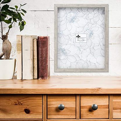 Lawrence Frames 785111 Shadow Box Frame, 11x14, Natural Gray - color: Natural Gray, size: 11 x 14 inches