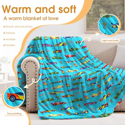 Car Blanket Gifts for Adults Men Women Boys Girls Birthday Christmas Halloween Easter Dad Husband Boyfriend Son Throw Blanket 50"x60" - color: Car, size: 50"x60"
