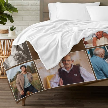 Personalized Memorial Picture Blanket Custom Hug from Heaven Sympathy Gift | HD Printing Flannel Throw Blanket for Grief and Remembrance Loss of Mother Father - color: Design 12