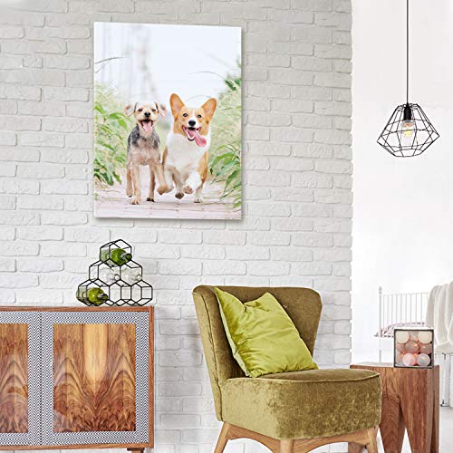 Personalized Photo to Canvas Print - Canvas Prints With Your Photos on Custom Wall Art for Bedroom, Living Room, Wedding Baby Pet Family Picture Framed Wall Art (6" W x 8" H) - size: 8"L x 6"W