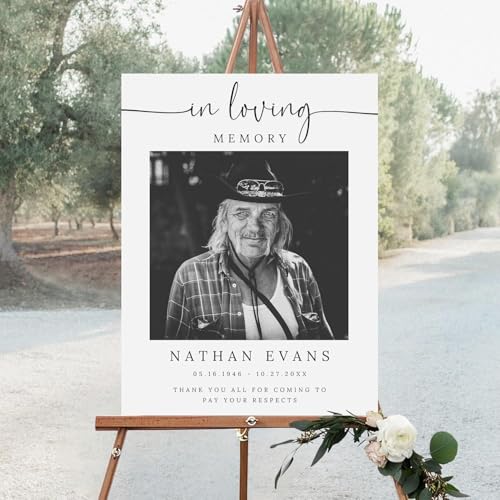 Personalized Funeral Welcome Sign, Editable Funeral Program Template, In Loving Memory Yard Sign, Printable Memorial Program, Custom Memorial Board, Funeral Decor, Celebration of Life Welcome Sign