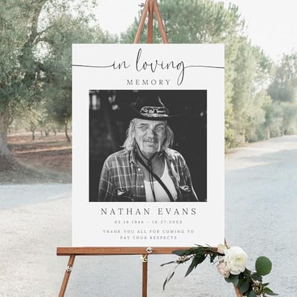 Personalized Funeral Welcome Sign, Editable Funeral Program Template, In Loving Memory Yard Sign, Printable Memorial Program, Custom Memorial Board, Funeral Decor, Celebration of Life Welcome Sign