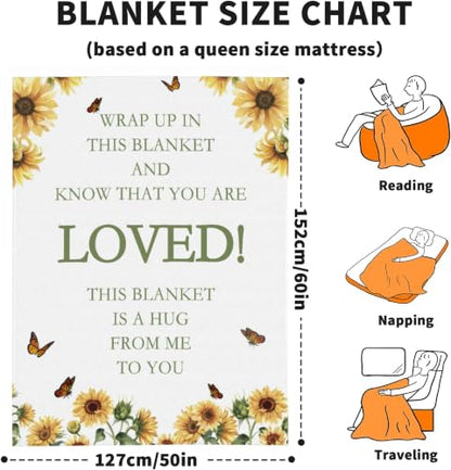 Birthday Inspirational Gifts for Women, Get Well Throw Blanket Hug Blanket - color: Inspirational