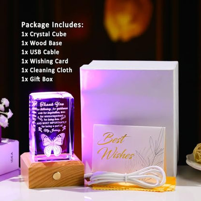 Ornalrist Thank You Gifts for Women Men with Colorful Wood Base - color: Thank You Gifts