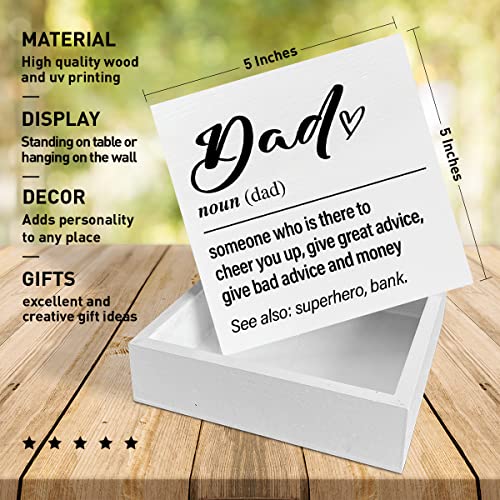 Dad Gifts from Daughter Son Kids, Funny Dad Gifts for Birthday Father's Day Christmas, Best Dad Ever Father Gifts, Someone Who Is There to Cheer You Up, Wooden Box Sign - color: A4