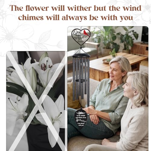 Sympathy Gifts for Loss of Loved One, 30" Memorial Wind Chimes, Bereavement Condolences Remembrance Gift for Loss of Mom Dad Mother Father Husabnd Sister Brother,Funeral Miscarriage Grieving