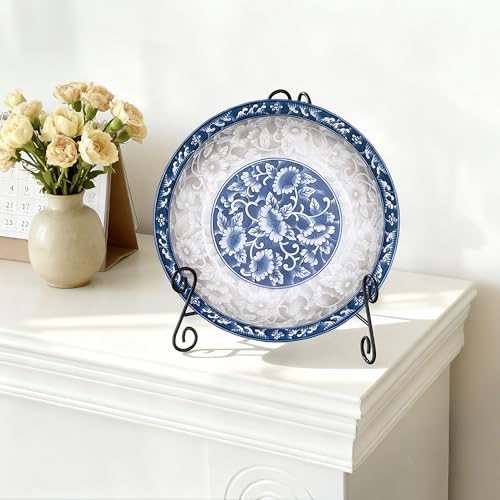 Plate Stand, 8 Inch Plate Holder Display Stand 1 Pack, Black Metal Picture Stand Picture Frame Easel for Home Office Exhibition Reception - size: 8 Inch - 1Pack