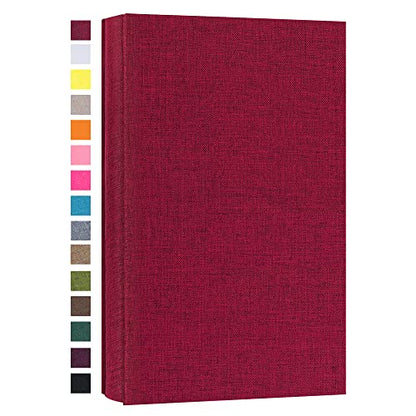 potricher Photo Album 4x6, 300 Pockets, Linen Cover, Red | Small Capacity 4x6 Picture Albums with Horizontal Pockets, 4x6 Photo Book for Family, Wedding, Baby, Anniversary - color: Red