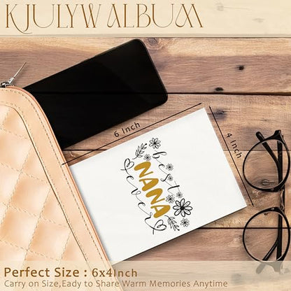 Nana Gifts Photo Album 4x6, Grandma Gifts from Grandkids, Best Nana Ever Small Memory Photo Album Book for 18 Pockets Hold 36 Pictures, Photobook for Family Anniversary Travel Vacation - color: Best Nana