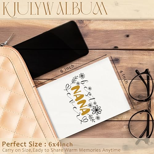 Nana Gifts Photo Album 4x6, Grandma Gifts from Grandkids, Best Nana Ever Small Memory Photo Album Book for 18 Pockets Hold 36 Pictures, Photobook for Family Anniversary Travel Vacation - color: Best Nana