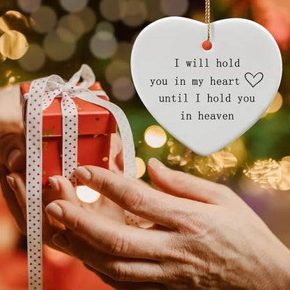 Jocidea Miscarriage Ornament - Baby Loss Memorial, Child Loss Sympathy Gift - color: Hold You in My Heart