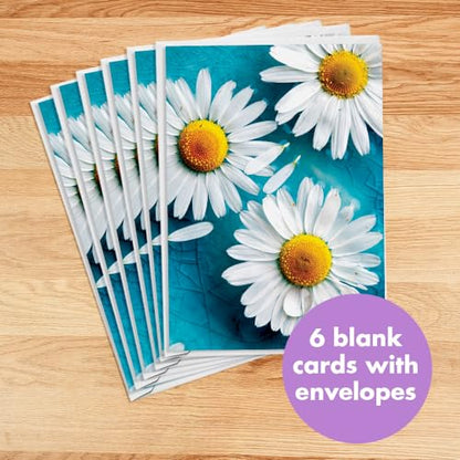 Designer Greetings For Your Words, Blank Cards 6 Pack - color: Daisies