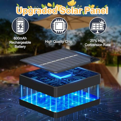 [24 Bigger Roses] Solar Garden Lights Outdoor, Birthday Gifts for Mom Women Preserved Flowers Solar Light, IP65 Waterproof Garden Decoration for Outside Yard Patio Lawn Path Cemetery Grave-Auto ON/Off