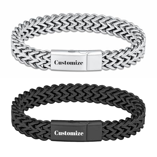 constantlife Cremation Bracelet for Ashes Men Memorial Jewelry Stainless Steel Hand Chain Personalized Customization Keepsake - 7.1 in/ 7.9 in/8.7 in/9.5 in - color: C-Customize