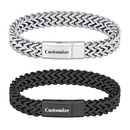 constantlife Cremation Bracelet for Ashes Men Memorial Jewelry Stainless Steel Hand Chain Personalized Customization Keepsake - 7.1 in/ 7.9 in/8.7 in/9.5 in - color: C-Customize