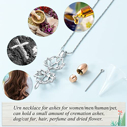 Imrsanl Cremation Jewelry for Ashes - Lotus Flower Ashes Pendant Necklace with Mini Keepsake Urn Memorial Ash Jewelry - color: Rose Gold