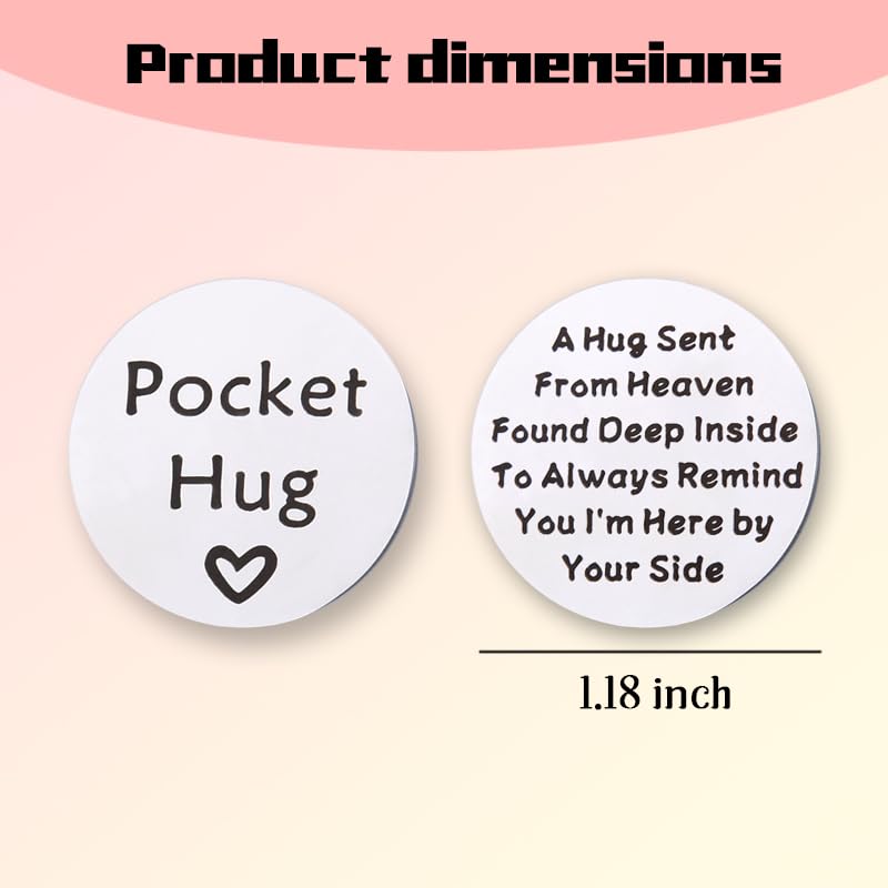 Pocket Hug from Heaven Memorial Gifts for Loss of Mom Dad Sympathy Gifts for Loss of Grandparents Condolence Gifts