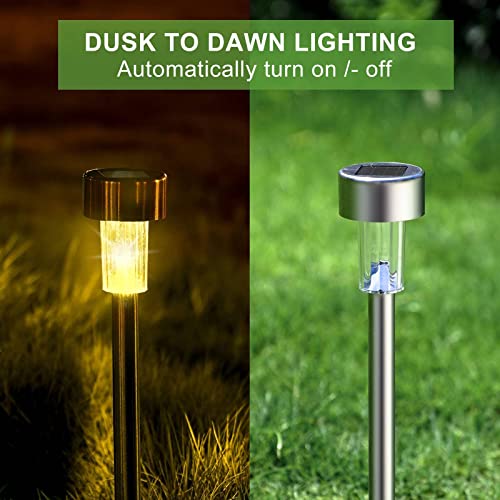 Solar Lights Outdoor Waterproof, Solar Garden Lights, Warm White, 12Pack - color: Warm White, size: 12 Pack