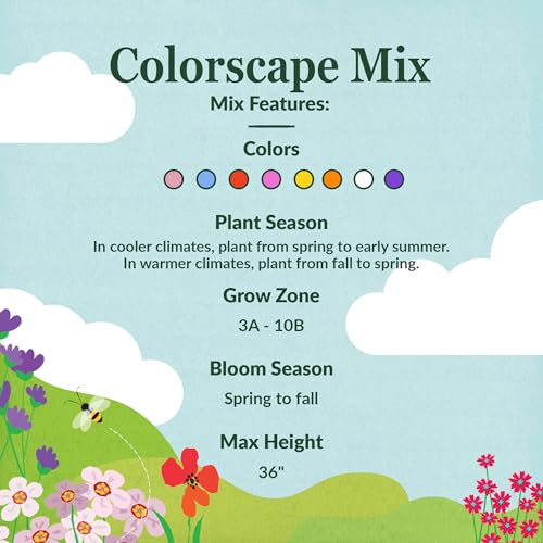 Ferry-Morse Colorscape Bulk Wildflower Seeds, 440,000+, 1 lb - color: Colorscape
