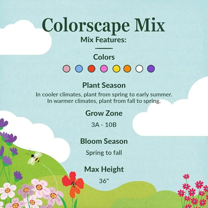 Ferry-Morse Colorscape Bulk Wildflower Seeds, 440,000+, 1 lb - color: Colorscape