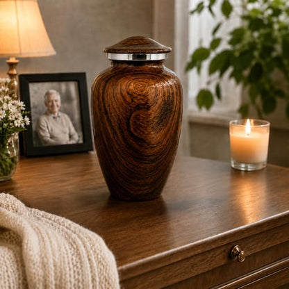 Plant Urn-Parent (Walnut Grain Large, Urns) - color: Walnut Grain Large