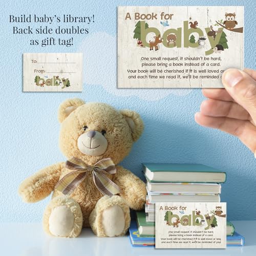 Baby Shower Invites Gender Neutral – Woodland Animal Invitation Bundle with Diaper Raffle Tickets, Book Request Cards & Envelopes. Set of 20 5X7 Woodland Creatures Boy or Girl Invitation Kit Sets - style: Woodland Animal