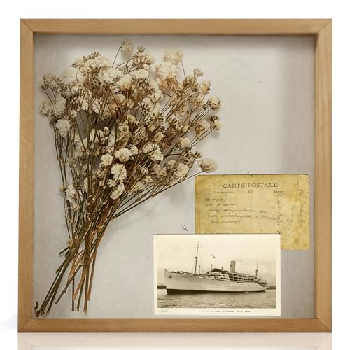 TJ.MOREE Small Shadow Box Frame 6 x 6 Display Case Wooden Picture Frame - color: Wood, size: 6x6