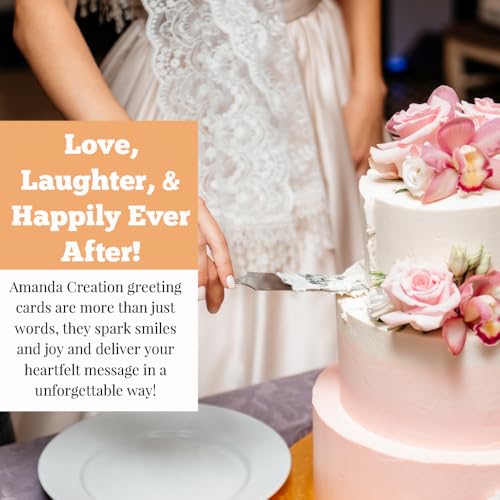 Amanda Creation Capybara Wedding Card, 4x6 Blank Inside with Silver Envelope, Funny Wedding Card for Newlyweds, Cappily Ever After - style: Capybara