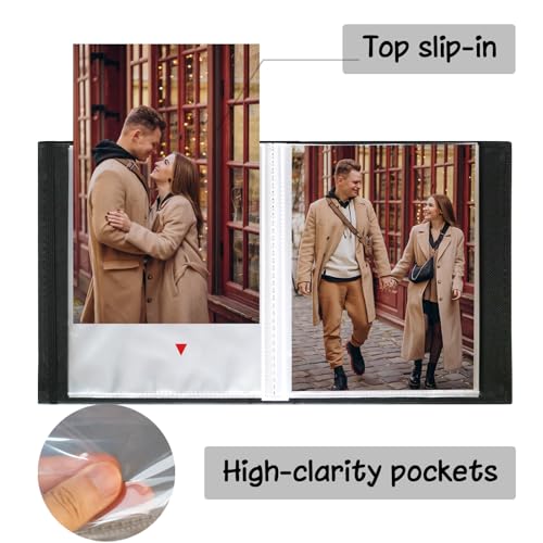 Small Photo Album 5x7 52 Pockets Leather Cover Picture Book Holds 5x7 Photos for Wedding, Baby, Family, Graduation - color: Lightblue, size: 5x7 (1 PK)