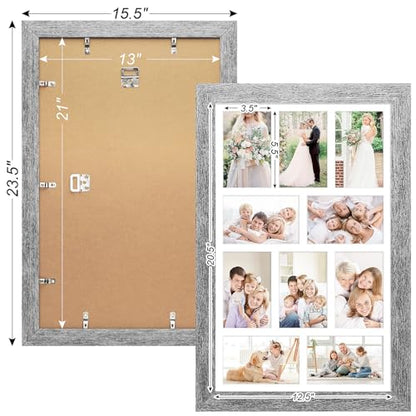 13x21 Collage Frame, 10 Open 4x6 Photo Frame Collage for Wall - color: Grey, size: 13x21 - (10 open4x6）