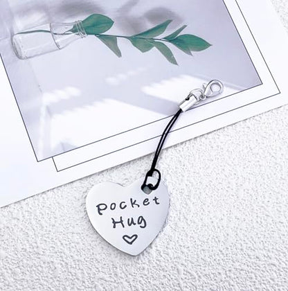 Pocket Hug from Heaven, Memorial Token Gift for Loss of Someone, Thinking of You Keepsake Keychain with Card