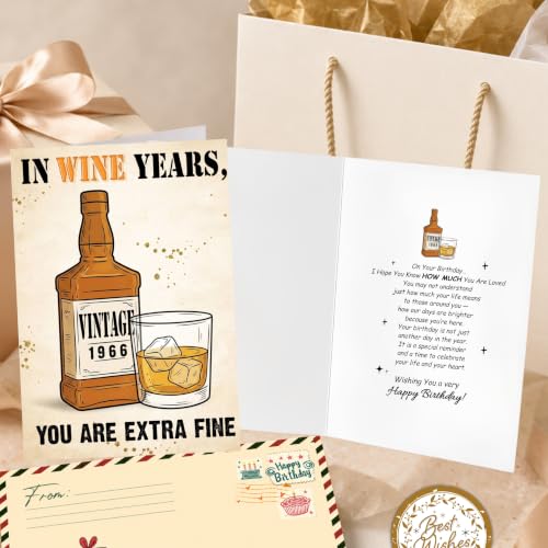 60th Birthday Card, 60th Birthday Cards for Women Men with Seal and Envelope, 60 Year Old Birthdayy Card for Mom Dad Grandma Grandpa Friend Coworker Sister Brother Him Her - color: 60th