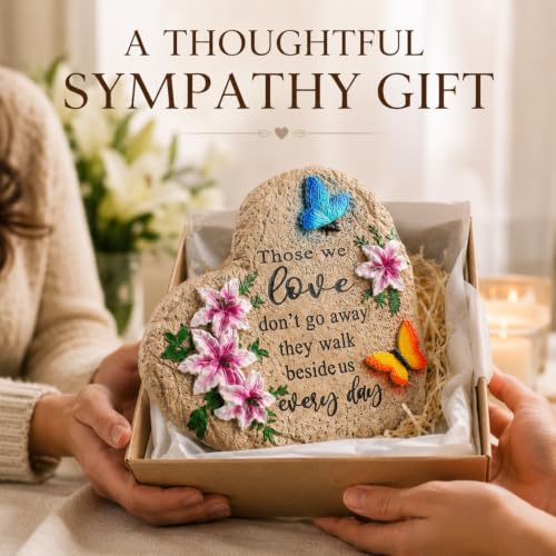 Jetec 10 Inch Memorial Garden Stepping Stone Sympathy Gift Loved One Loss - size: 10 Inch