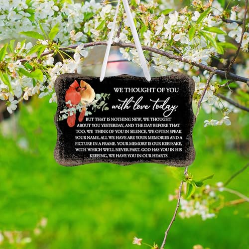 LifeSong Milestones Memorial Wall Hanging Signs Bereavement Keepsake Condolence Funeral Gift For Loss of Loved One 8x12 (We Thought Of You With (Black)) - color: We Thought Of You With (Black)