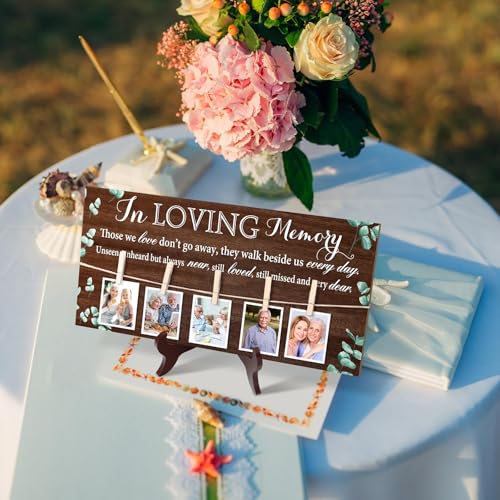 RattanView Wood Memory Sign 16 x 8 Inch in Loving Memory, Eucalyptus 3 - style: Eucalyptus 3
