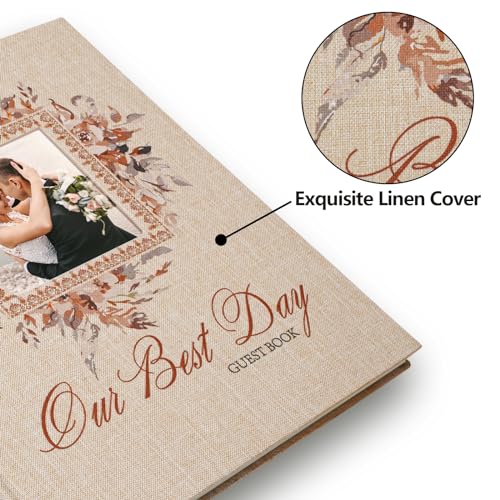 Vienrose Polaroid Guest Book 10x8 Inch Hardcover 120 Pages Boho Style - style: Bohemian Guest Book