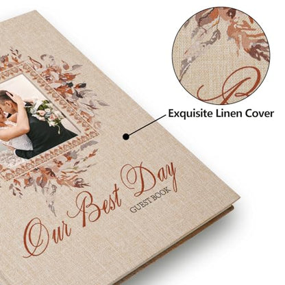 Vienrose Polaroid Guest Book 10x8 Inch Hardcover 120 Pages Boho Style - style: Bohemian Guest Book
