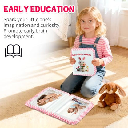 Rabbit Baby Photo Album - My First Family Album Book Holds 17 4x6 Photos | Waterproof Soft Cloth，For Newborn/Toddlers/Kids/Baby Shower Memory Birthday Gifts - style: xiaotuzi