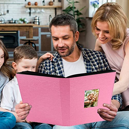 Ywlake Photo Album 4x6 400 Pockets, Leather Photo Albums Holds 400 Vertical Pictures Only Pink - color: Pink, size: 400 Pockets