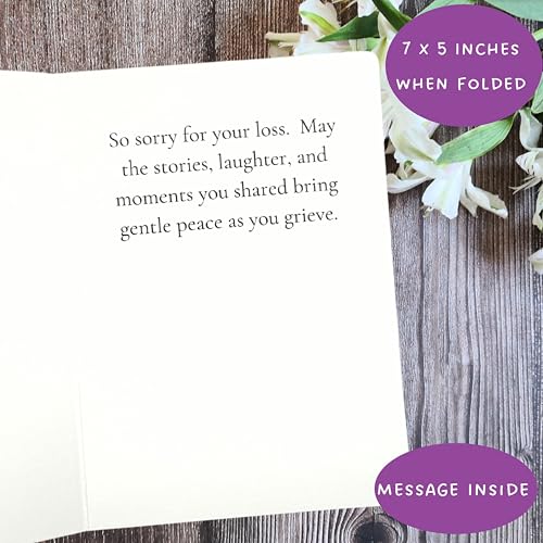 Whitman and Daughter Sympathy Card Loss of Mother - 5x7 Inch, Message Inside - Formal Loss of Mother Sympathy Card, Mom Condolences, Mother Bereavement Card - 1435