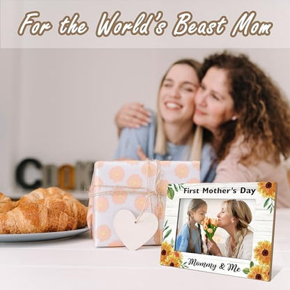 ISOVF Mothers Day Mom Picture Frame - style: floral mother & daughter