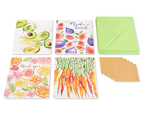 Papyrus Thank You Cards with Envelopes, Fruits and Vegetables (20-Count) - color: Fruits and Vegetables