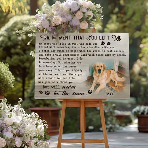 KiKiLuna Personalized Dog Memorial Canvas Wall Art - color: Design 7