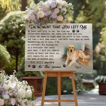 KiKiLuna Personalized Dog Memorial Canvas Wall Art - color: Design 7