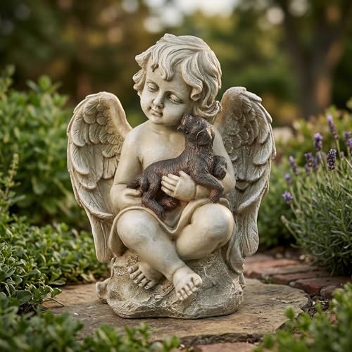 Topadorn Angel Wings Dog Memorial Statue