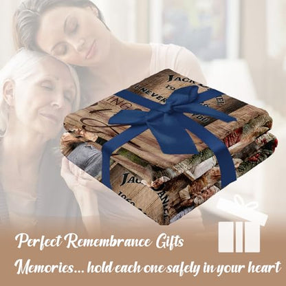 Vsmoedb Custom Memorial Blanket with Pictures for Loss of Loved One - color: Select07