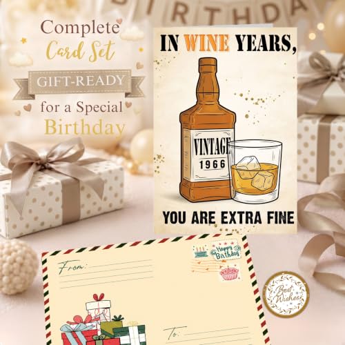 60th Birthday Card, 60th Birthday Cards for Women Men with Seal and Envelope, 60 Year Old Birthdayy Card for Mom Dad Grandma Grandpa Friend Coworker Sister Brother Him Her - color: 60th