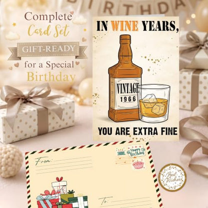 60th Birthday Card, 60th Birthday Cards for Women Men with Seal and Envelope, 60 Year Old Birthdayy Card for Mom Dad Grandma Grandpa Friend Coworker Sister Brother Him Her - color: 60th